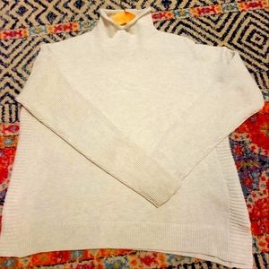 Oatmeal mock turtleneck sweater. Medium weight.